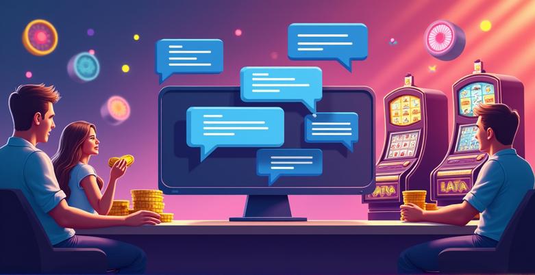 Chat support on a casino website